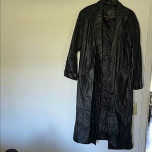 Black Leather Long Coat